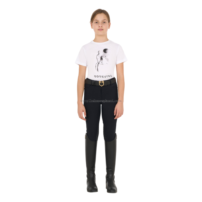 T-SHIRT GIRL  EQUESTRO  MOON RIDING COTTON 