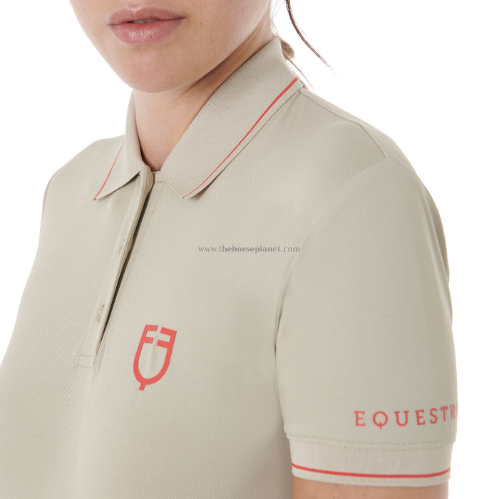 POLO DONNA EQUESTRO SLIM FIT IN TESSUTO TRASPIRANTE 