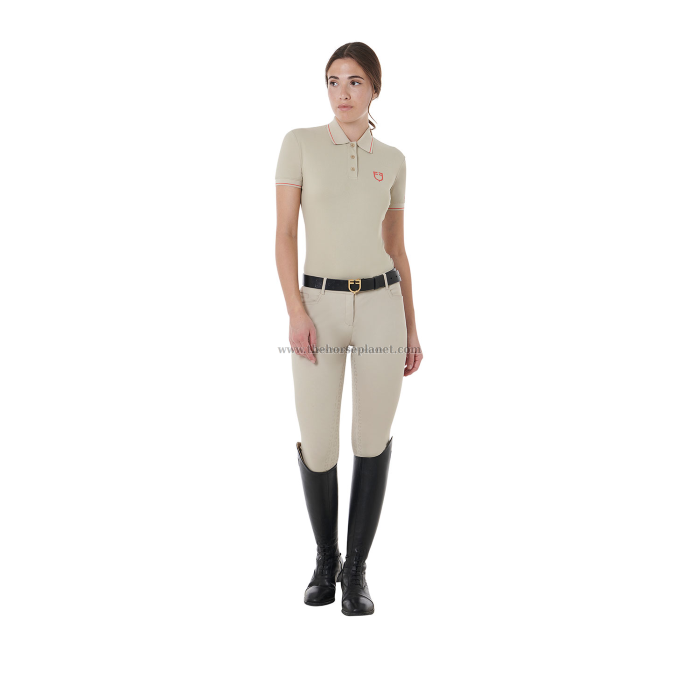 POLO DONNA EQUESTRO SLIM FIT IN TESSUTO TRASPIRANTE 