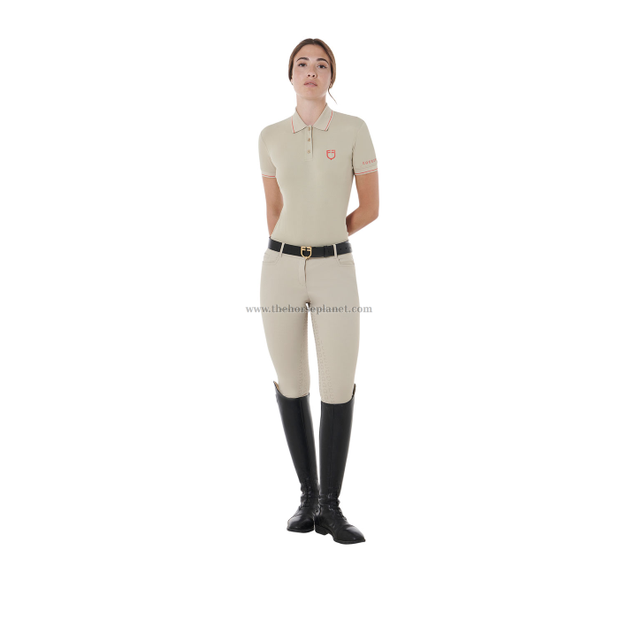 POLO DONNA EQUESTRO SLIM FIT IN TESSUTO TRASPIRANTE 