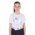 T-SHIRT BIMBA EQUESTRO SLIM FIT STAMPA JUMP NEW COLLECTION SS24