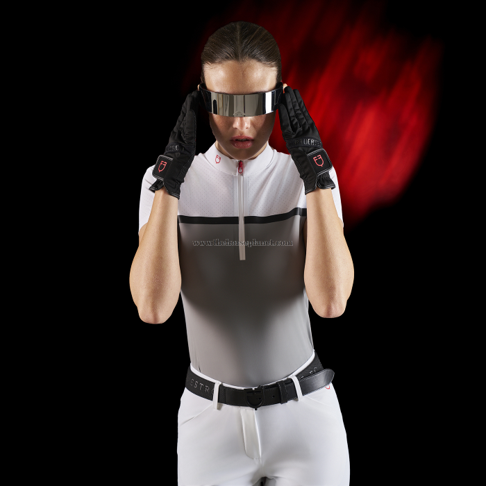 POLO DONNA DA GARA EQUESTRO LINEA RIDERTECH CON ZIP
