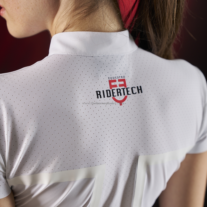 POLO DONNA DA GARA EQUESTRO LINEA RIDERTECH CON ZIP