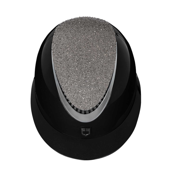 CAP EQUESTRO DONNA VISIERA LARGA LUCIDO MOD. STAR CON BRILLANTINI