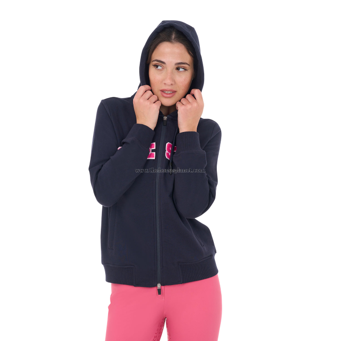 FELPA DONNA EQUESTRO MOD. SPONGE STITCH FULL ZIP (INT.TELATO)