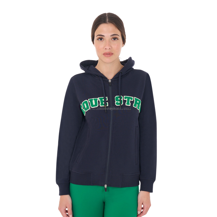 FELPA DONNA EQUESTRO MOD. SPONGE STITCH FULL ZIP (INT.TELATO)