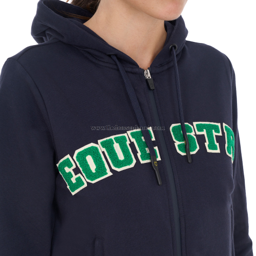 FELPA DONNA EQUESTRO MOD. SPONGE STITCH FULL ZIP (INT.TELATO)
