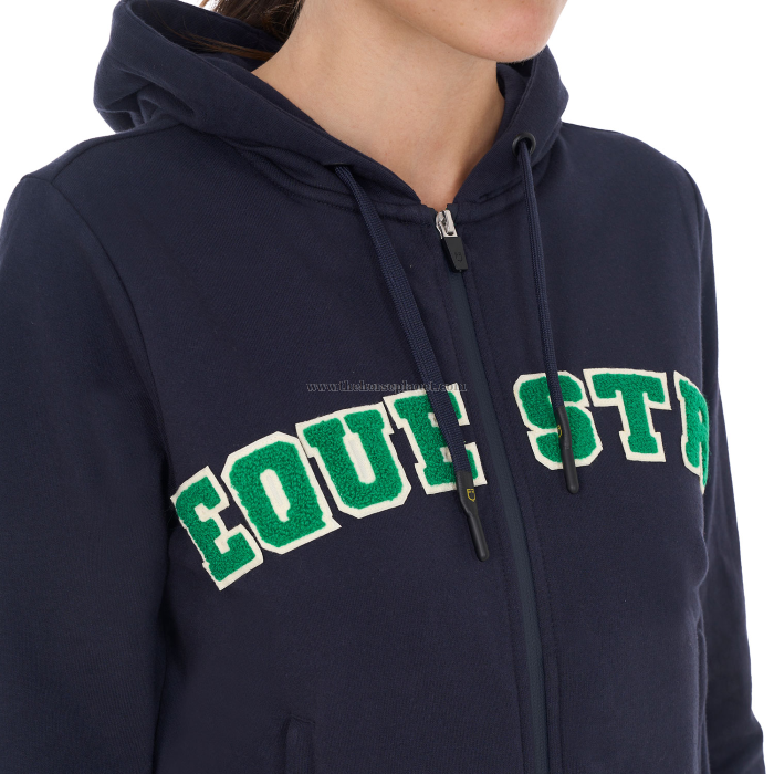 FELPA DONNA EQUESTRO MOD. SPONGE STITCH FULL ZIP (INT.TELATO)