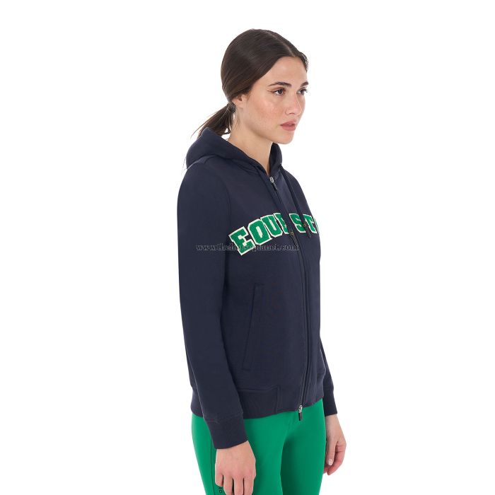 FELPA DONNA EQUESTRO MOD. SPONGE STITCH FULL ZIP (INT.TELATO)