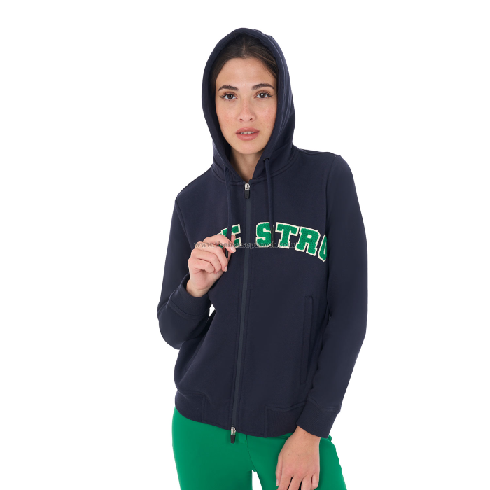 FELPA DONNA EQUESTRO MOD. SPONGE STITCH FULL ZIP (INT.TELATO)