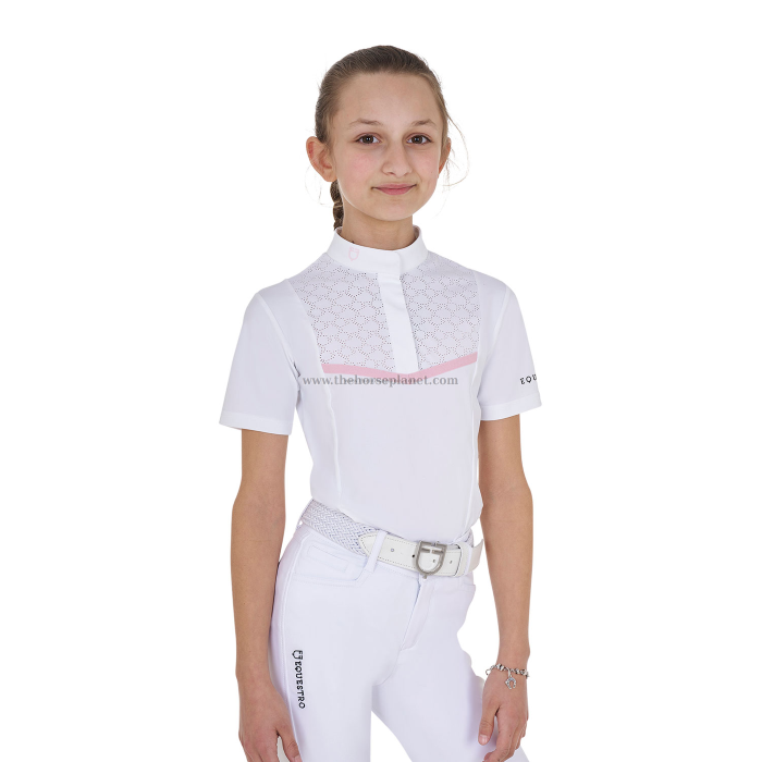 POLO BIMBA DA GARA MANICHE CORTE  EQUESTRO MOD. KNIT TAPE 
