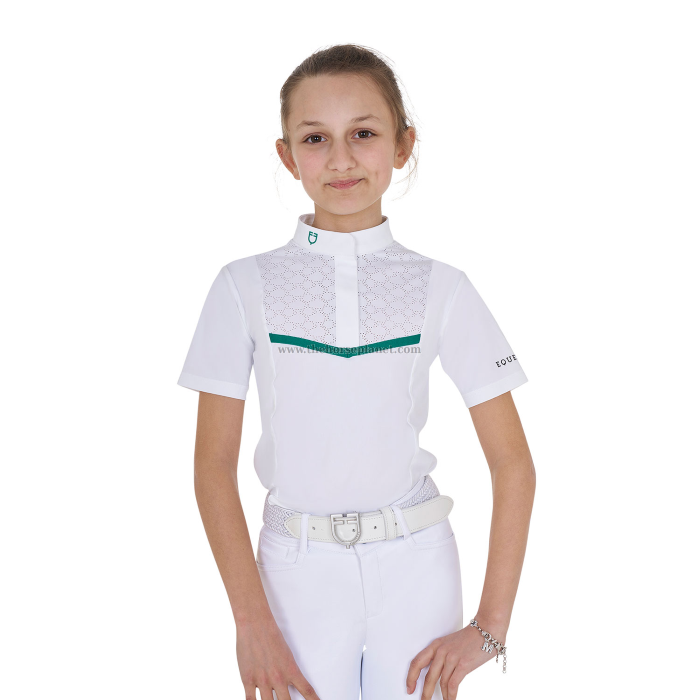 POLO BIMBA DA GARA MANICHE CORTE  EQUESTRO MOD. KNIT TAPE 