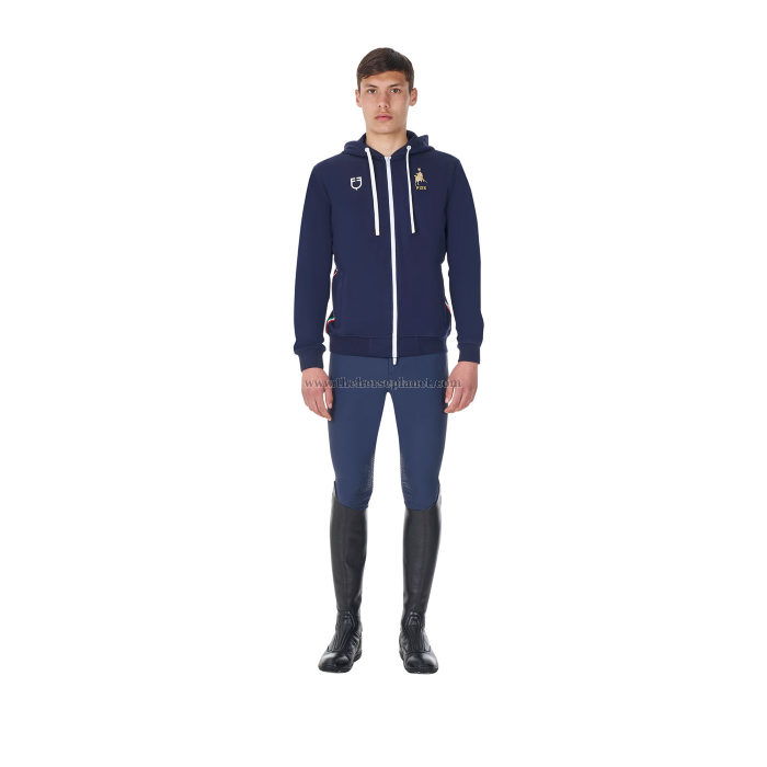 FELPA UOMO CON CAPPUCCIO FULL ZIP  EQUESTRO X FISE 