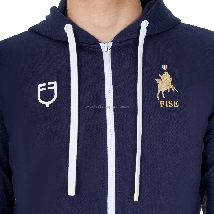 FELPA UOMO CON CAPPUCCIO FULL ZIP  EQUESTRO X FISE 