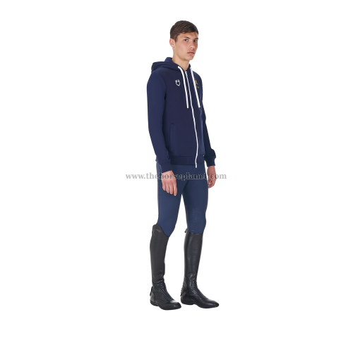 FELPA UOMO CON CAPPUCCIO FULL ZIP  EQUESTRO X FISE 