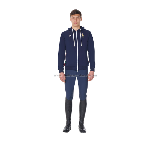 FELPA UOMO CON CAPPUCCIO FULL ZIP  EQUESTRO X FISE 