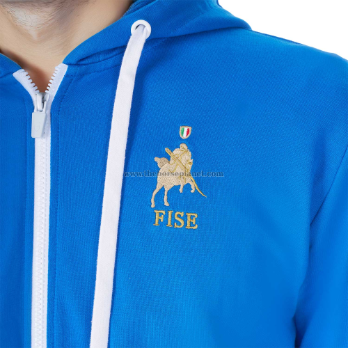 FELPA UOMO CON CAPPUCCIO FULL ZIP  EQUESTRO X FISE 