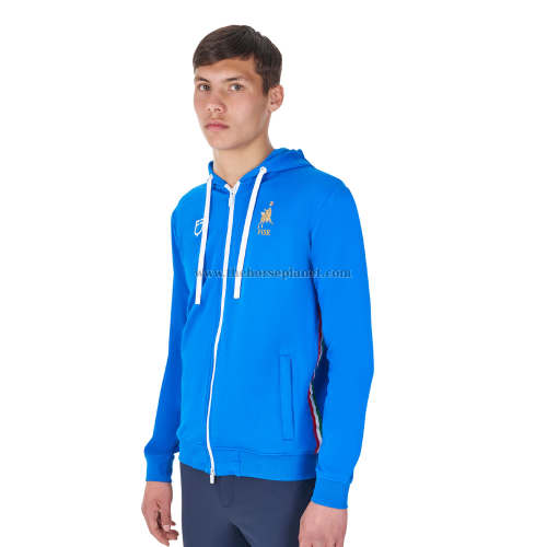 FELPA UOMO CON CAPPUCCIO FULL ZIP  EQUESTRO X FISE 