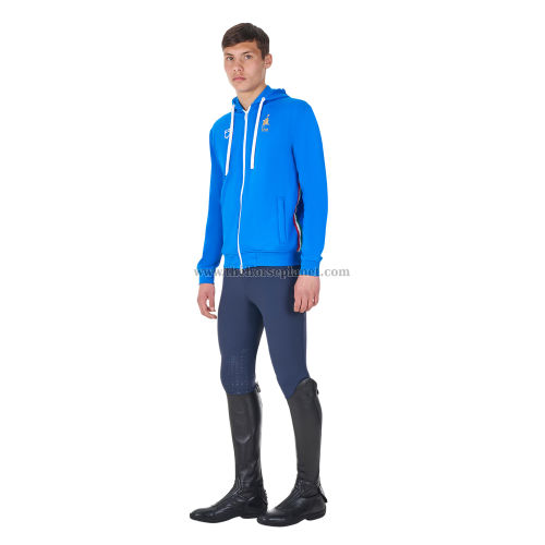 FELPA UOMO CON CAPPUCCIO FULL ZIP  EQUESTRO X FISE 