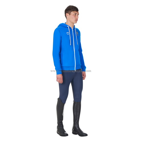 FELPA UOMO CON CAPPUCCIO FULL ZIP  EQUESTRO X FISE 