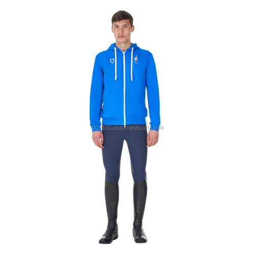 FELPA UOMO CON CAPPUCCIO FULL ZIP  EQUESTRO X FISE 