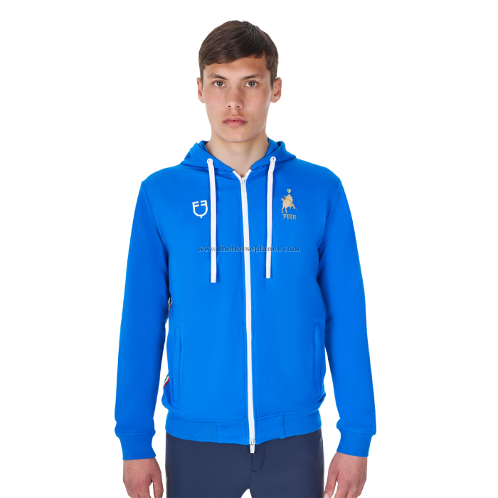 FELPA UOMO CON CAPPUCCIO FULL ZIP  EQUESTRO X FISE 