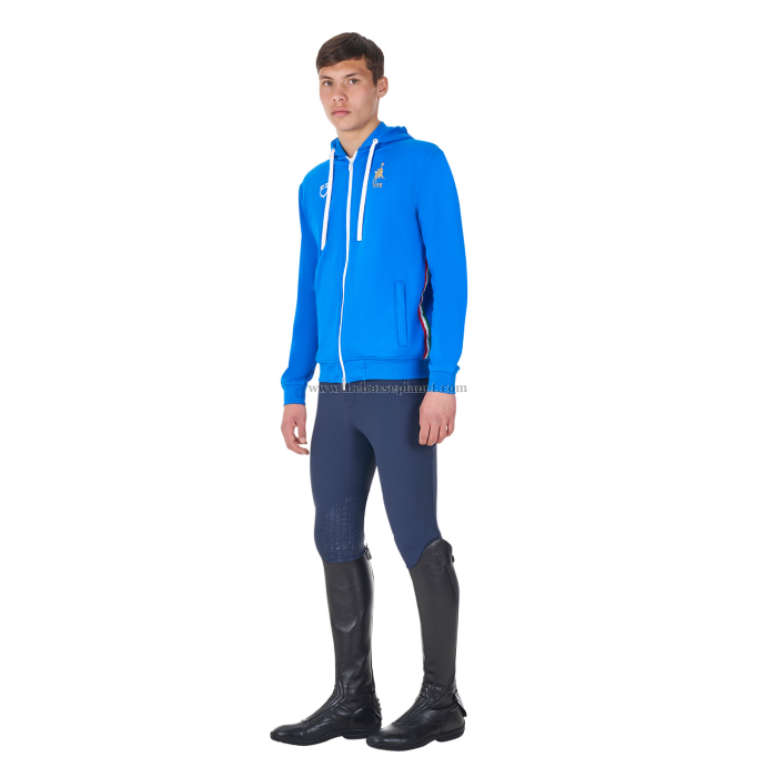 FELPA UOMO CON CAPPUCCIO FULL ZIP  EQUESTRO X FISE 