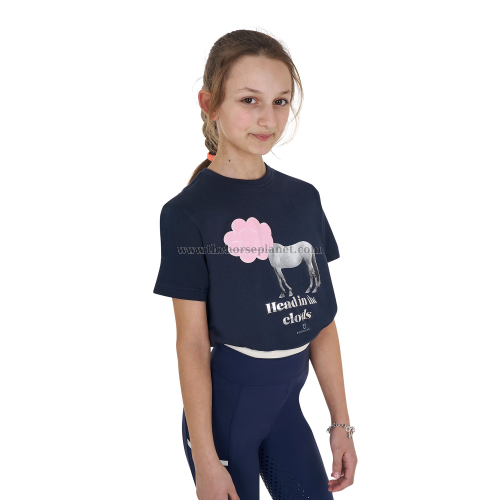 T-SHIRT BIMBA EQUESTRO HEAD IN THE CLOUDS SS25