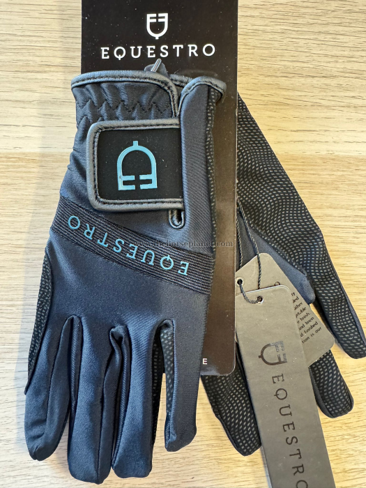GUANTI EQUESTRO TESSUTO TECNICO MULTICOLOR LOGO GLOVES