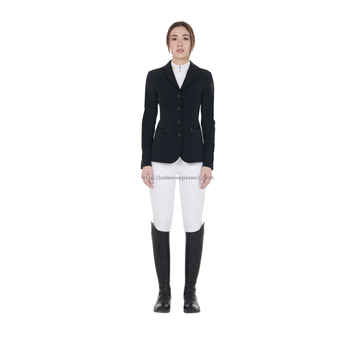 GIACCA DONNA EQUESTRO DA CONCORSO CON LOGO RICAMATO A CONTRASTO