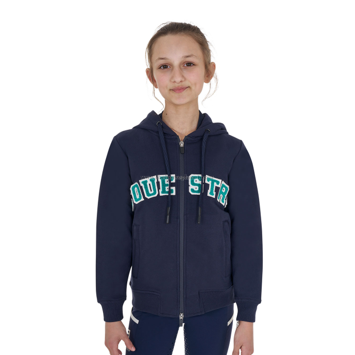 FELPA BIMBO/A EQUESTRO CON CAPPUCCIO MOD. SPONGE STITCH HOODIE SS25