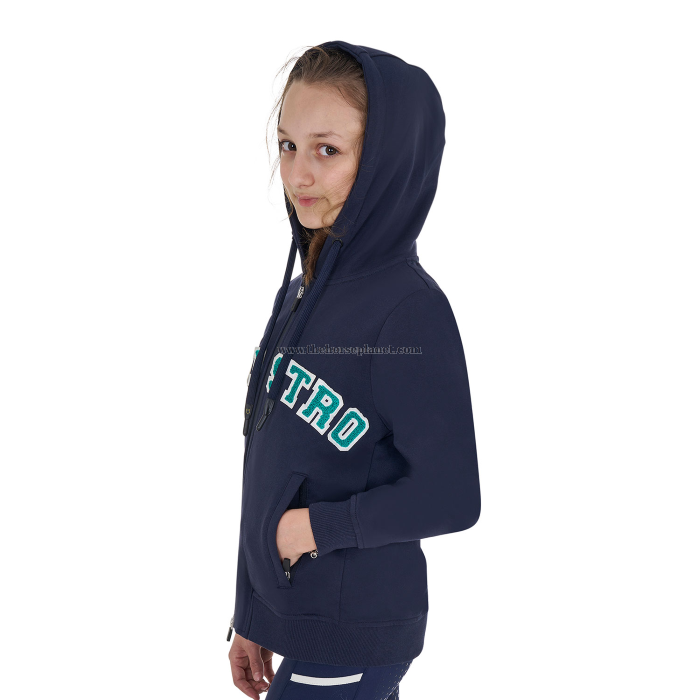 FELPA BIMBO/A EQUESTRO CON CAPPUCCIO MOD. SPONGE STITCH HOODIE SS25