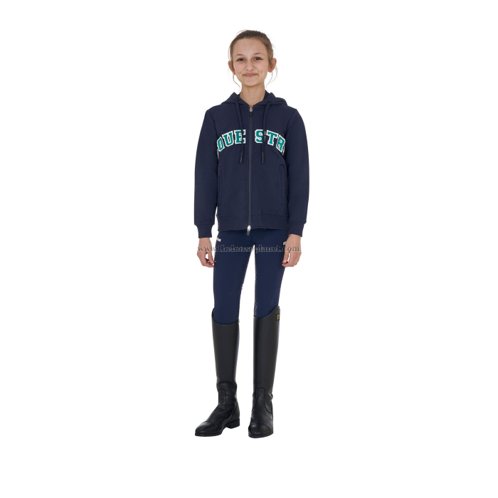 FELPA BIMBO/A EQUESTRO CON CAPPUCCIO MOD. SPONGE STITCH HOODIE SS25
