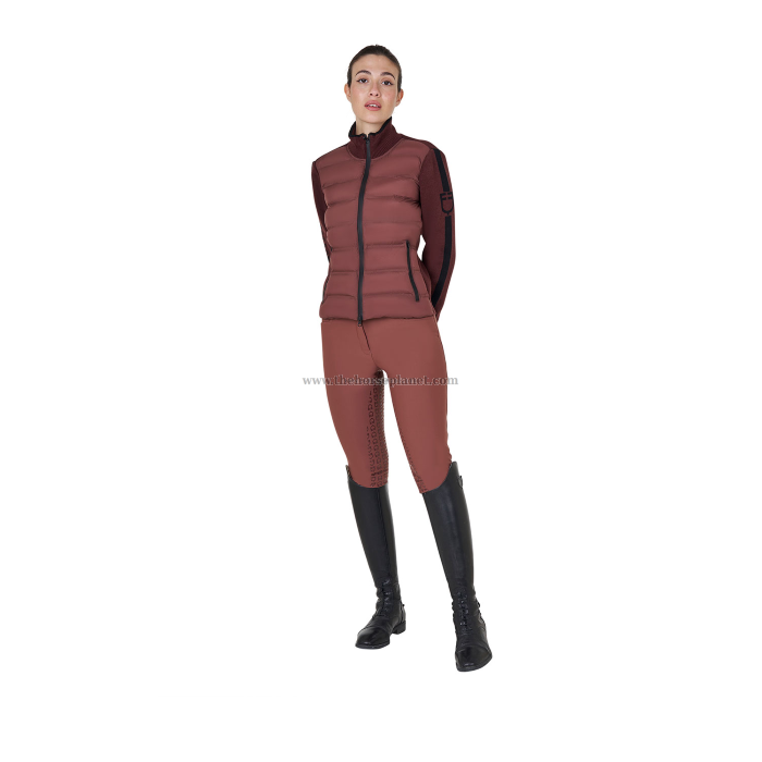 PIUMINO DONNA EQUESTRO IN NYLON E MAGLIA CON CERNIERA 