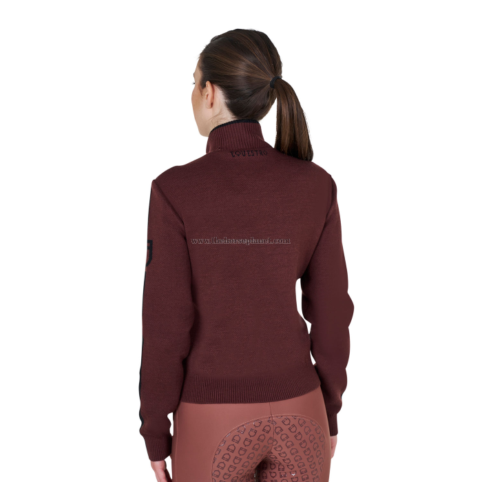 PIUMINO DONNA EQUESTRO IN NYLON E MAGLIA CON CERNIERA 