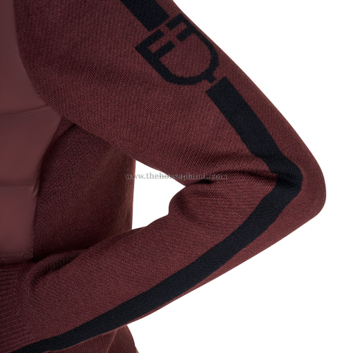 PIUMINO DONNA EQUESTRO IN NYLON E MAGLIA CON CERNIERA 