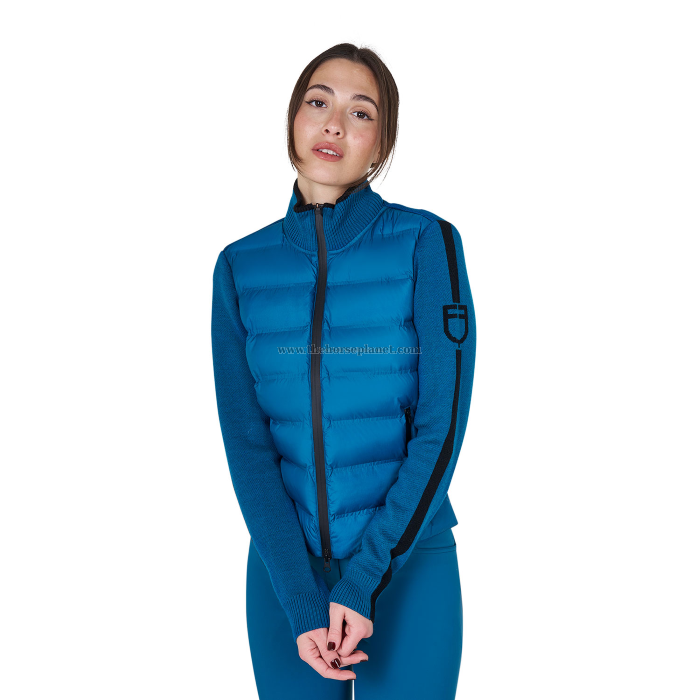 PIUMINO DONNA EQUESTRO IN NYLON E MAGLIA CON CERNIERA 
