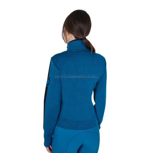 PIUMINO DONNA EQUESTRO IN NYLON E MAGLIA CON CERNIERA 