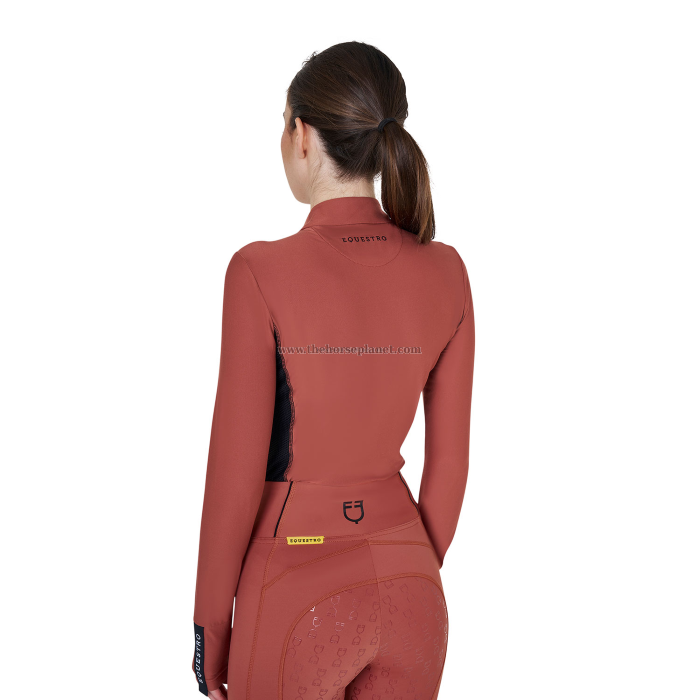 POLO DONNA EQUESTRO TESSUTO TECNICO DA ALLENAMENTO MANICA LUNGA 