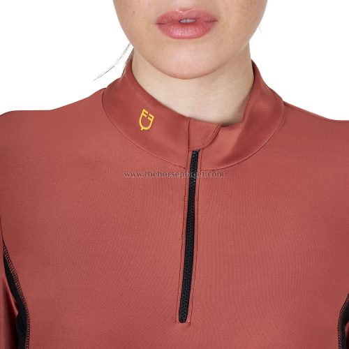 POLO DONNA EQUESTRO TESSUTO TECNICO DA ALLENAMENTO MANICA LUNGA 
