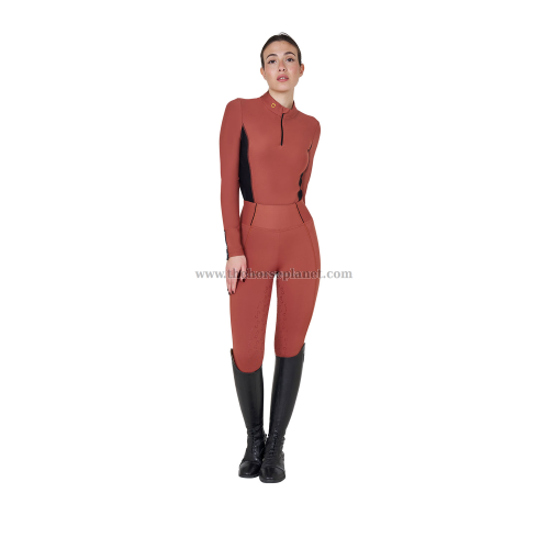 POLO DONNA EQUESTRO TESSUTO TECNICO DA ALLENAMENTO MANICA LUNGA 