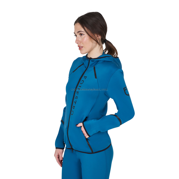 FELPA DONNA EQUESTRO IN TESSUTO TECNICO IN JERSEY CON ZIP FW25