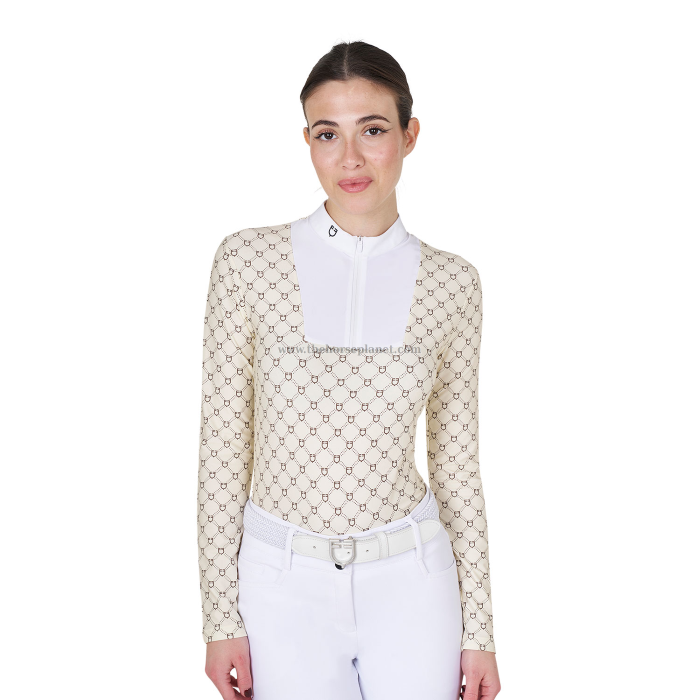 POLO DONNA DA CONCORSO MANICHE LUNGHE MONOGRAM 