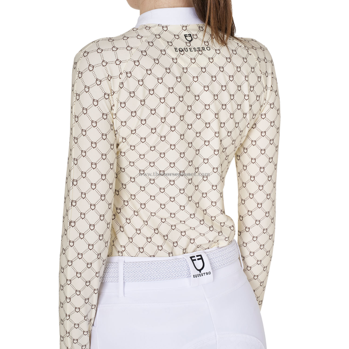 POLO DONNA DA CONCORSO MANICHE LUNGHE MONOGRAM 