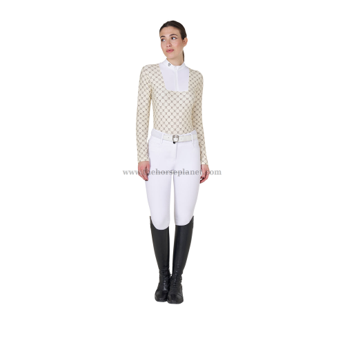 POLO DONNA DA CONCORSO MANICHE LUNGHE MONOGRAM 