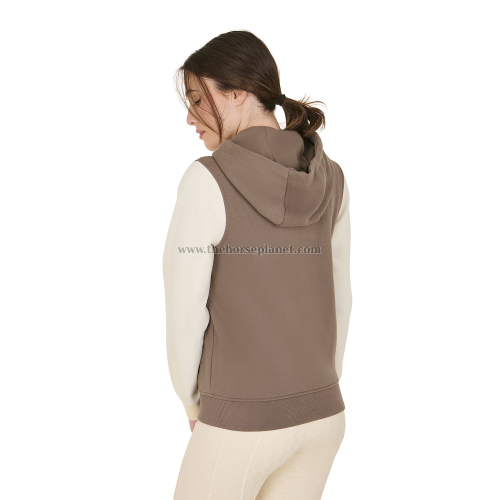 FELPA DONNA EQUESTRO BICOLORE CON ZIP 