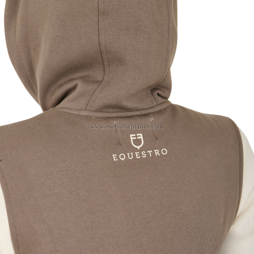 FELPA DONNA EQUESTRO BICOLORE CON ZIP 