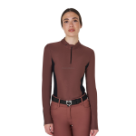 POLO DONNA EQUESTRO TESSUTO TECNICO DA ALLENAMENTO MANICA LUNGA 