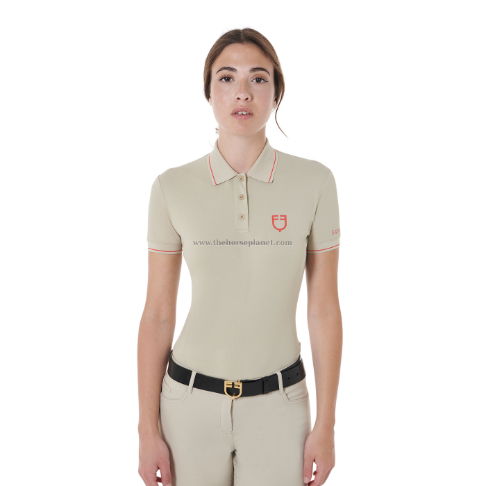 POLO DONNA EQUESTRO SLIM FIT IN TESSUTO TRASPIRANTE 
