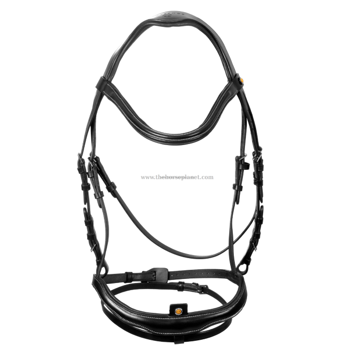 TESTIERA ANATOMICA EQUESTRO CON NASALINA CURVA + REDINI